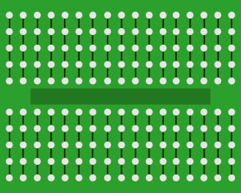 schéma des connexions d'un breadboard